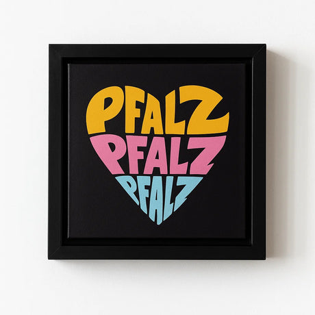 Pfalz Herz - Leinwand | Bilderrahmen an Wand