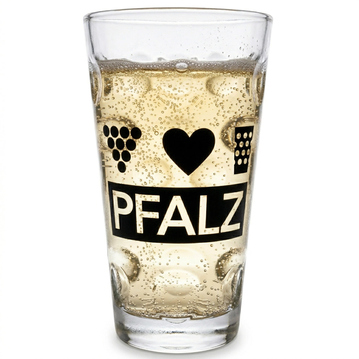 Pfalz Dubbeglas 0,5 L mit einer Rieslingschorle