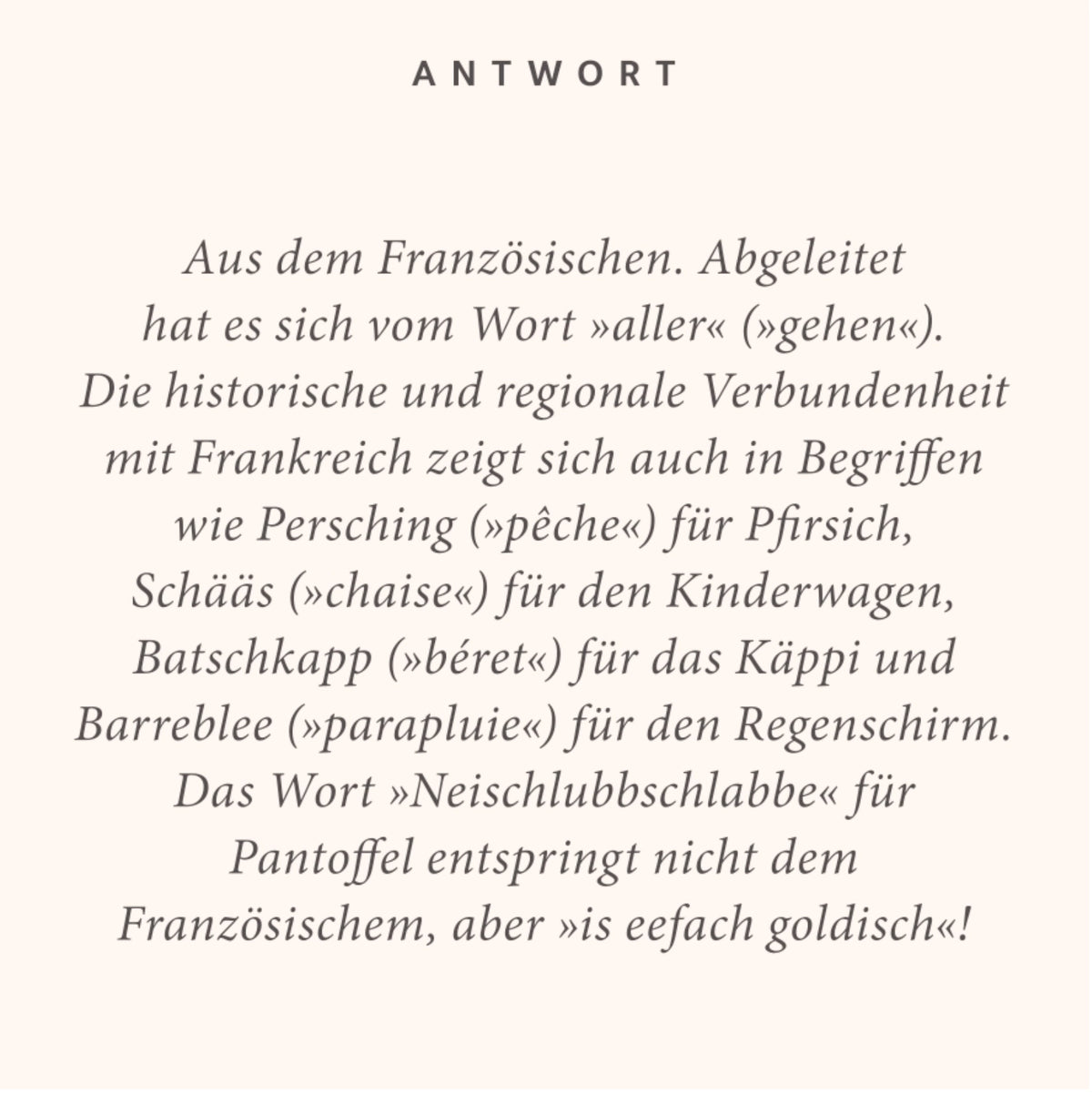 Pfalz Quiz - Antwort Spielkarte "Alla hopp!"