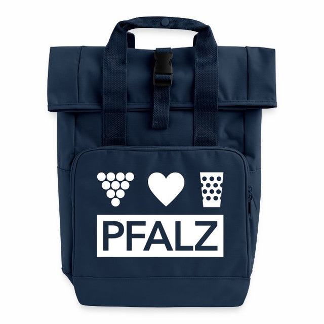 Pfalz Rolltop Rucksack mit zwei Griffen - Navy