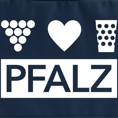 Pfalz Rolltop Rucksack mit zwei Griffen - Navy, Aufdruck