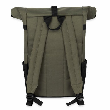Pfalz Rolltop Rucksack,  Olive/Schwarz - Rückseite