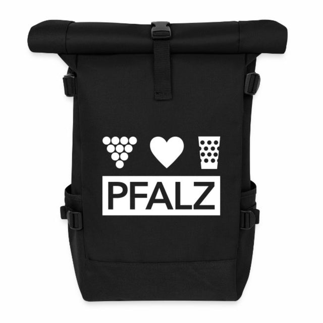 Pfalz Rolltop Rucksack,  Schwarz