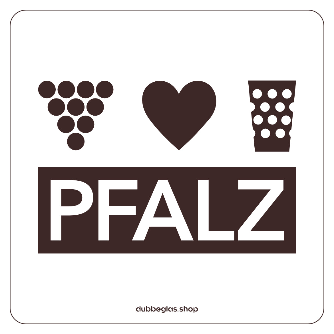 PFALZ Untersetzer (6 Stück) - Rückseite Weiß