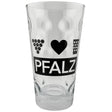 Pfalz Dubbeglas 0,5 L mit Weintrauben & Herz