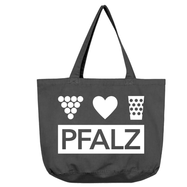Pfalz Tasche - Vintage-Washed Shopper, Dunkelgrau