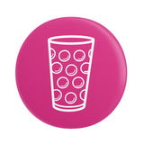 Dubbeglas Button Ø 25 mm - Pink