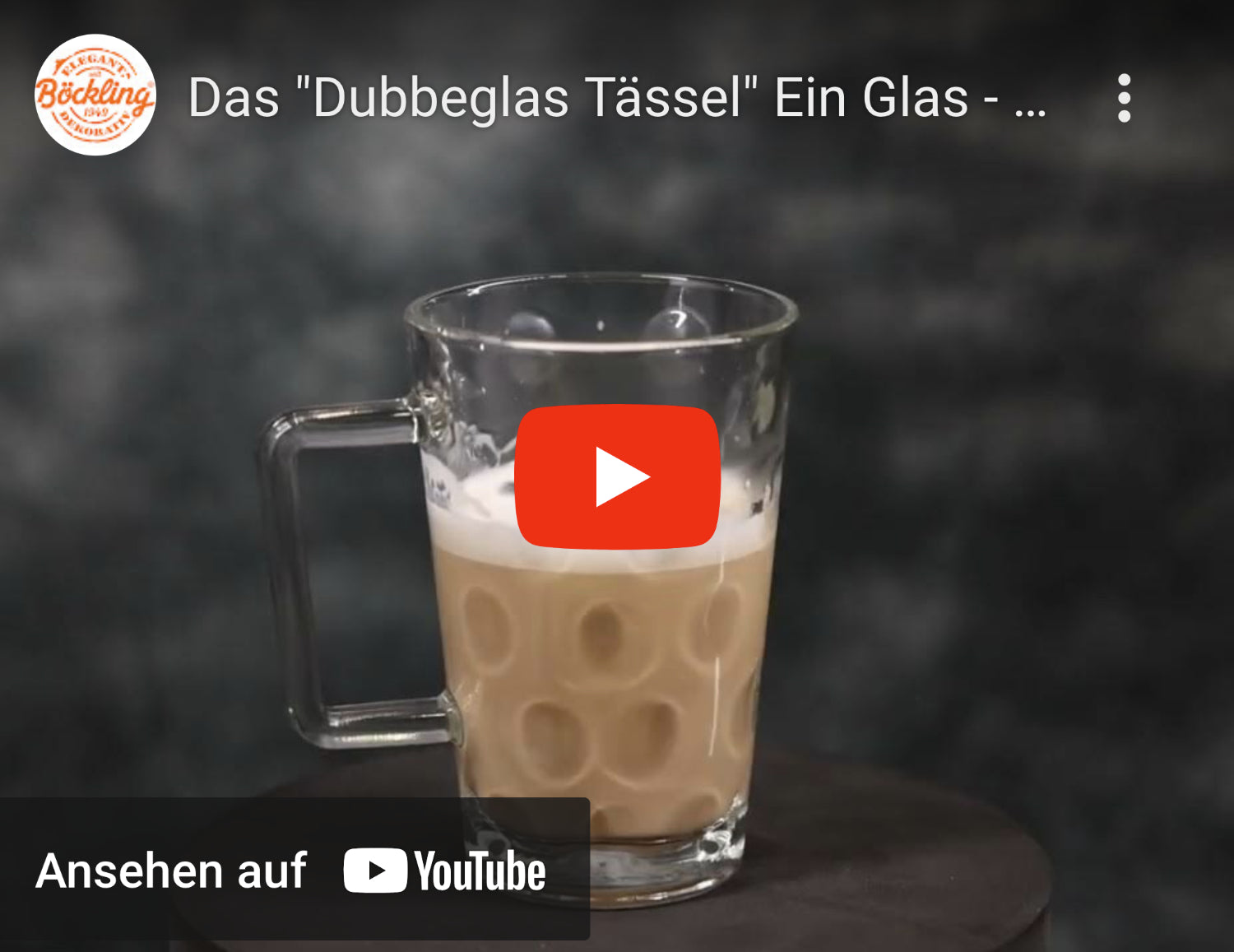 Dubbeglastässel - mit Logofläche, Dubbetässel aus Glas