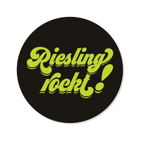 Riesling rockt! Button Ø 25 mm