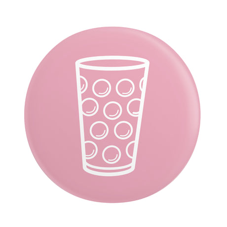 Dubbeglas Button Ø 25 mm - Rosa