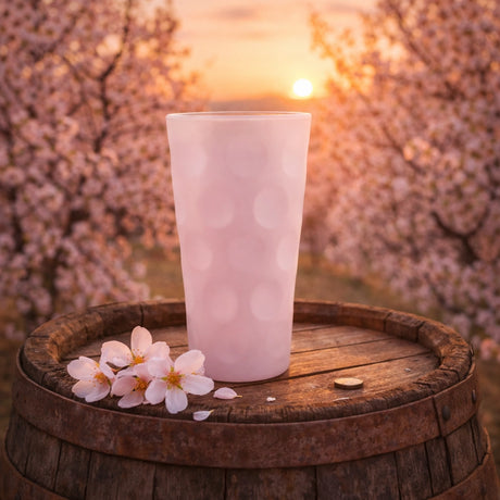 Rosa  farbiges Dubbeglas 0,5 L - Mandelblütenfest in Gimmeldingen