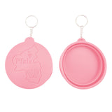 Dubbeglas Deckel aus Silikon - Rosa, Vorderseite und Rückseite