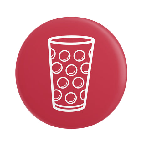 Dubbeglas Button Ø 25 mm - Rot