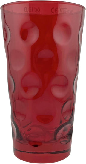Rot farbiges Dubbeglas 0,5 L ganz gefärbt