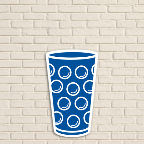 Dubbeglas Wanddeko, Dunkelblau - Größe S (9 x 15 cm)