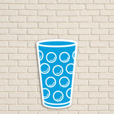 Dubbeglas Wanddeko, Hellblau - Größe S (9 x 15 cm)