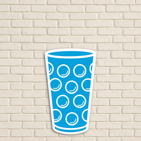 Dubbeglas Wanddeko, Hellblau - Größe S (9 x 15 cm)