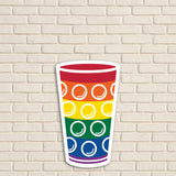 Dubbeglas Wanddeko, Regenbogen - Größe S (9 x 15 cm)