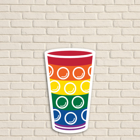 Dubbeglas Wanddeko, Regenbogen - Größe S (9 x 15 cm)