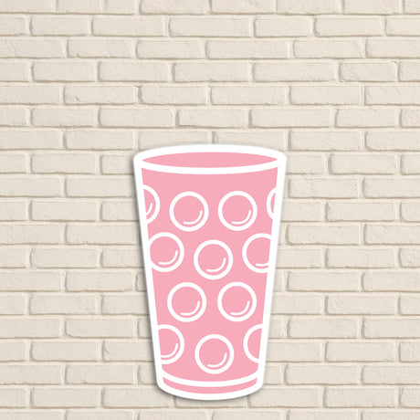 Dubbeglas Wanddeko, Rosa - Größe S (9 x 15 cm)