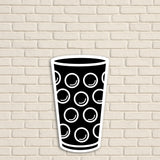 Dubbeglas Wanddeko, Schwarz - Größe S (9 x 15 cm)