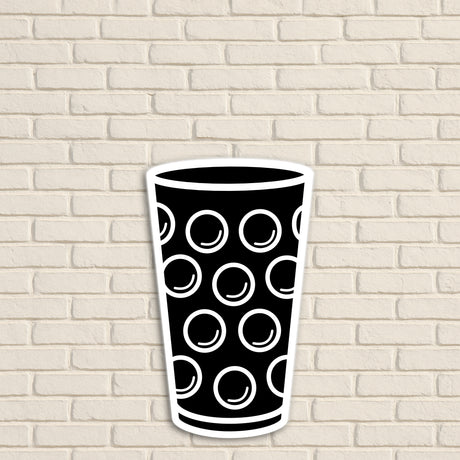 Dubbeglas Wanddeko, Schwarz - Größe S (9 x 15 cm)
