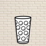 Dubbeglas Wanddeko, Weiß - Größe S (9 x 15 cm)