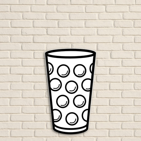 Dubbeglas Wanddeko, Weiß - Größe S (9 x 15 cm)