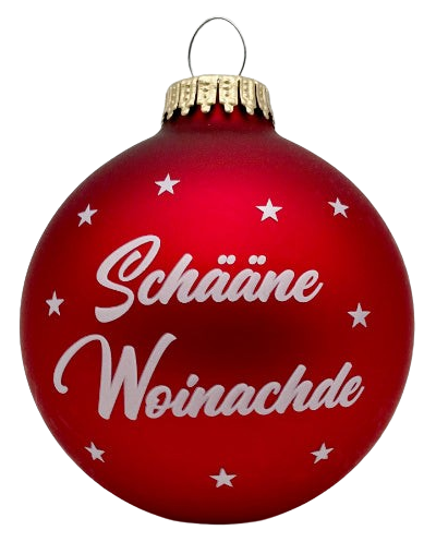 Schääne Woinachde Weihnachtskugel (rot)