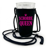 Schobbe Queen Dubbeglashalter - schwarz und pink