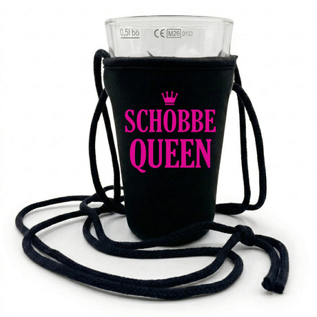 Schobbe Queen Dubbeglashalter - schwarz und pink