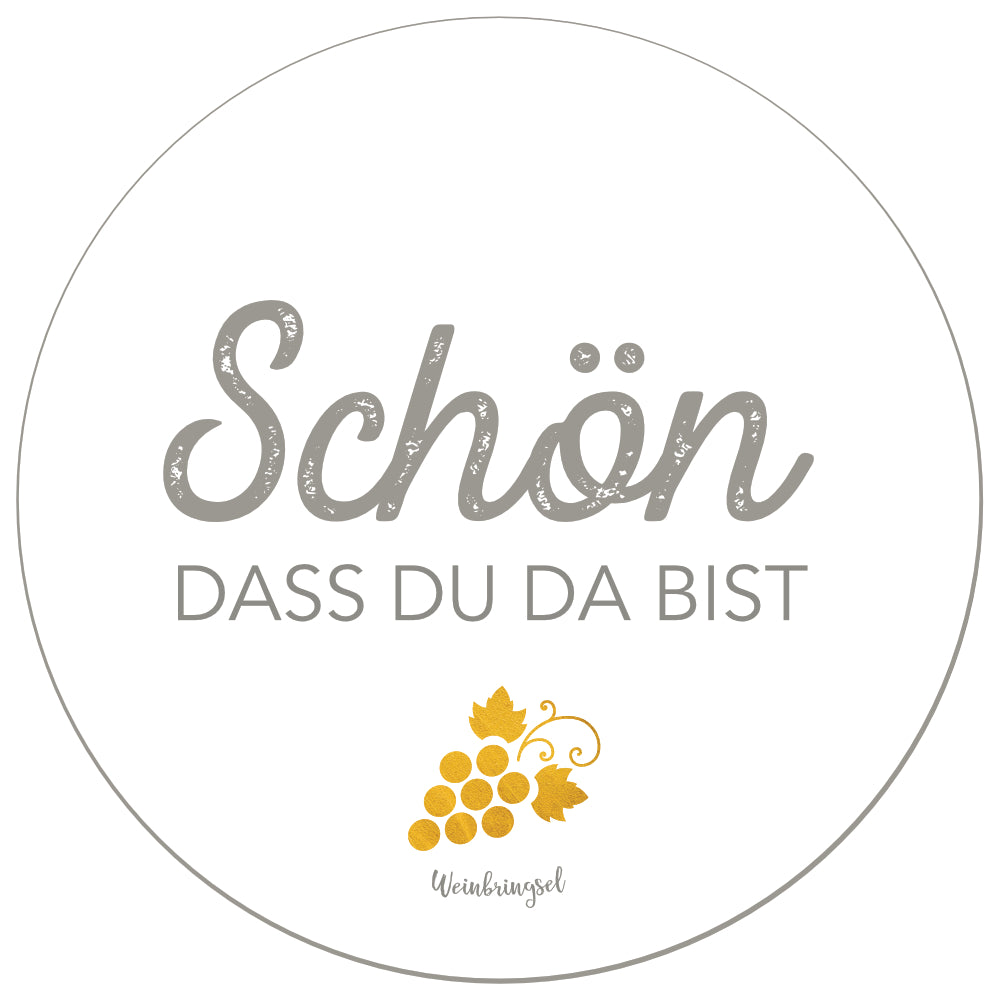 Schön, dass du da bist Untersetzer  - Rückseite