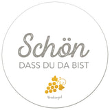 Schön, dass du da bist Untersetzer  - Rückseite