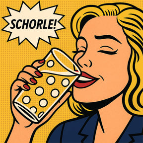 Schorle! (Frau) Pop Art aus der Pfalz - Leinwand