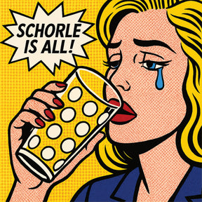 Schorle is all! (Frau) Pop Art - Leinwand (Pfalz Shop)