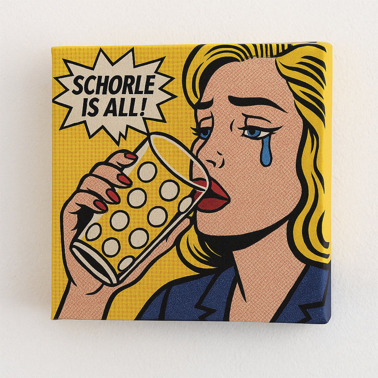 Schorle is all! (Frau) Pfalz Pop Art - Leinwand