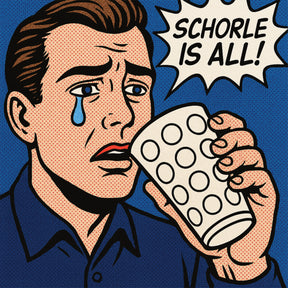 Schorle is all! (Mann) Pop Art - Leinwand, Pfalz Shop