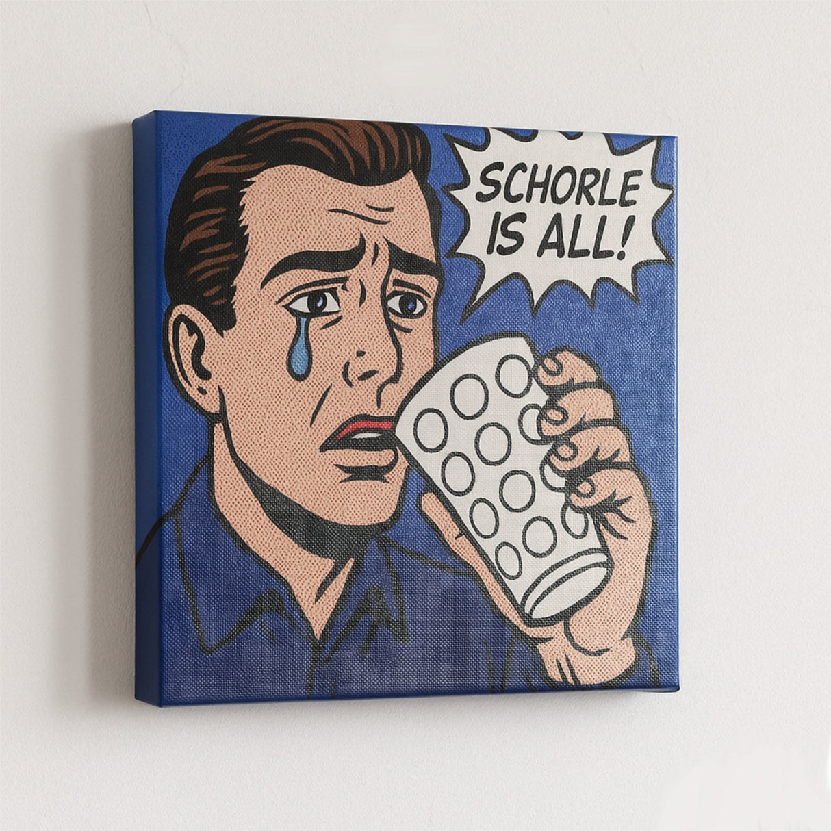 Schorle is all! (Mann) Pfalz Pop Art - Leinwand