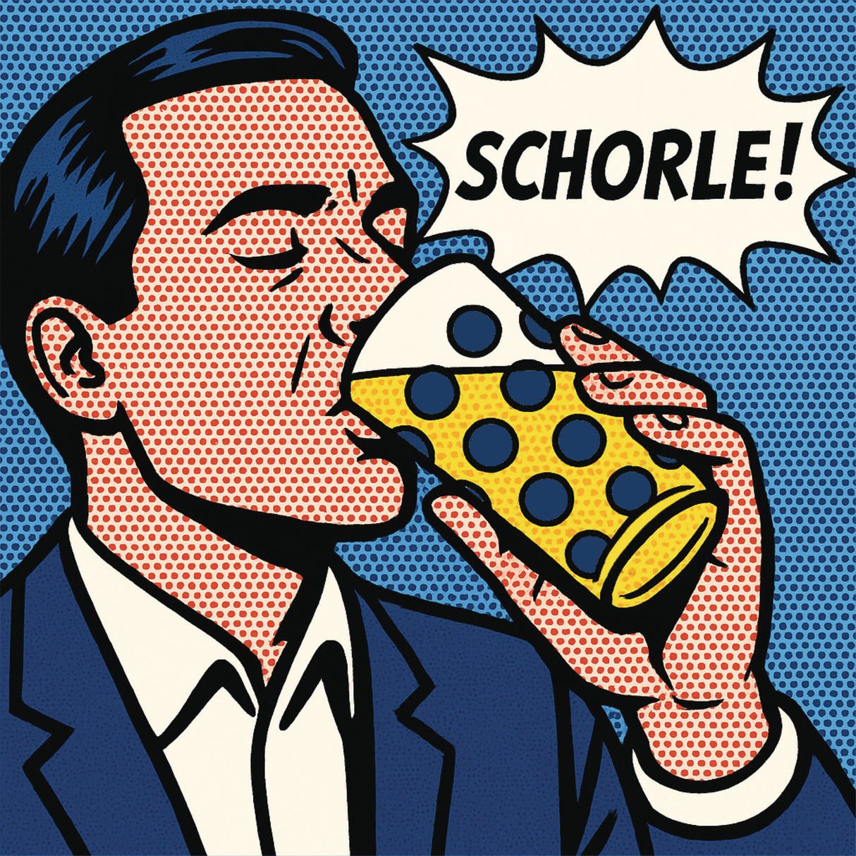 Schorle (Mann) Pfalz Pop Art - Leinwand