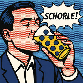 Schorle (Mann) Pop Art - Leinwand, Pfalz Shop