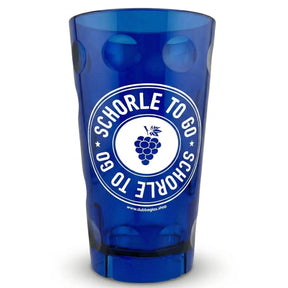 Schorle to go Dubbebecher 0,5 Liter, Blau - Plastik Dubbeglas