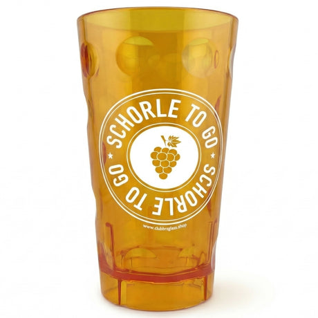 Schorle to go Dubbebecher 0,5 Liter, Orange - Plastik Dubbeglas
