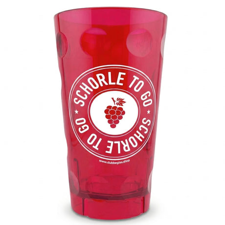 Schorle to go Dubbebecher 0,5 Liter, Pink - Plastik Dubbeglas