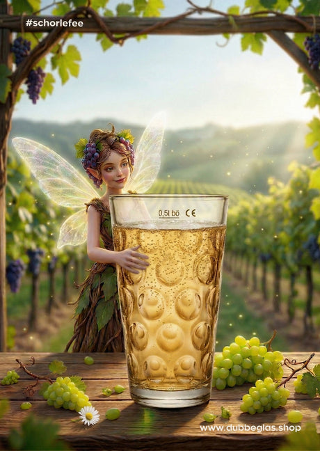 Schorlefee Aufkleber im DIN A8 Format mit Rieslingschorle-Motiv. Perfekt für alle, die Pfalz, Schorle und gute Laune lieben.