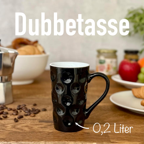 Schwarze Dubbetasse, 0,2 Liter