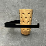 Dubbeglas Toilettenpapierhalter aus Holz, schwarzer Halter