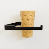 Dubbeglas Toilettenpapierhalter aus Holz, schwarzer Halter