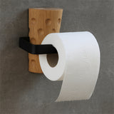 Dubbeglas Toilettenpapierhalter aus Holz, schwarzer Halter