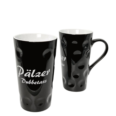 Pälzer Dubbetass 0,2 L - Dubbetasse mit Aufdruck, schwarz