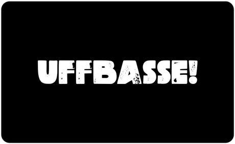 Uffbasse! Frühstücksbrettchen - schwarzer Hintergrund